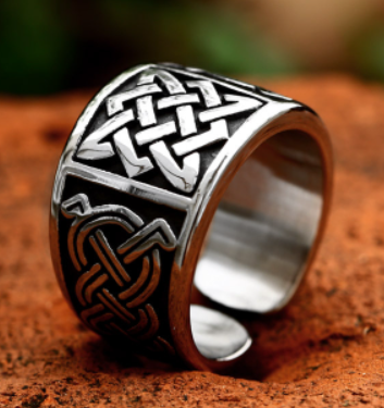 Nordic Retro Viking Celtic Knot Titanium Ring