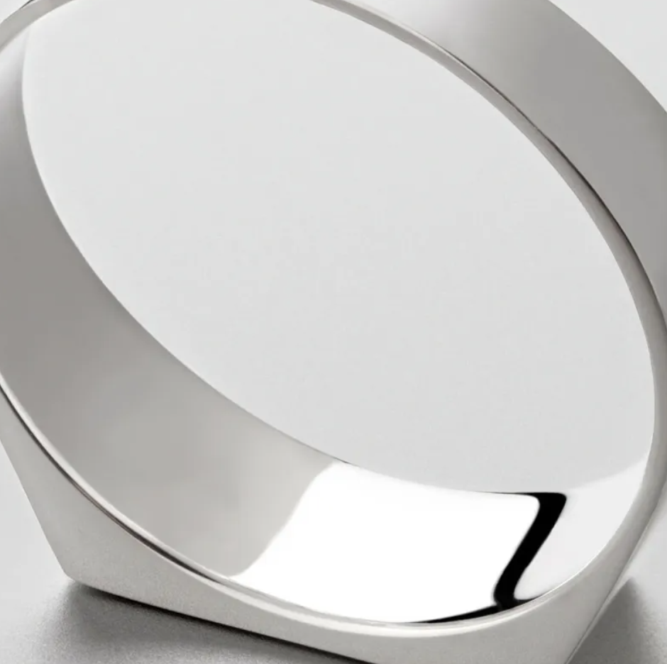 Men's Glossy Stainless Steel Ring