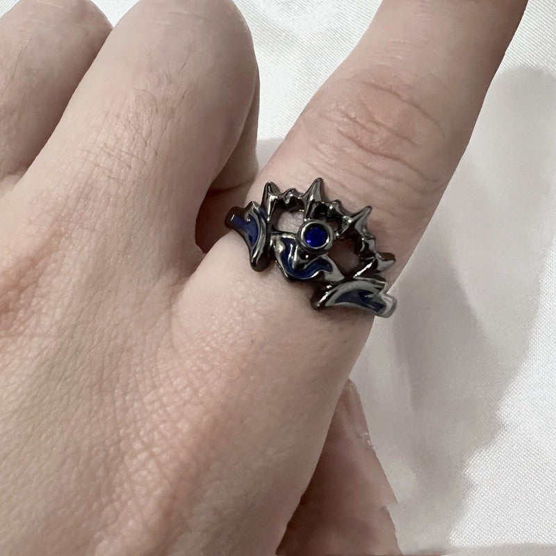 S925 Silver Couple Geometry Ring