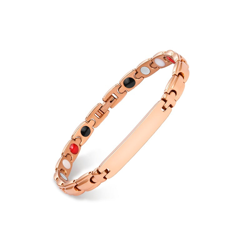 Gold Stainless Steel Ornament Bracelet