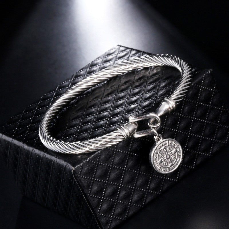 Stainless Steel Religious Bangle Jewelry Ornament