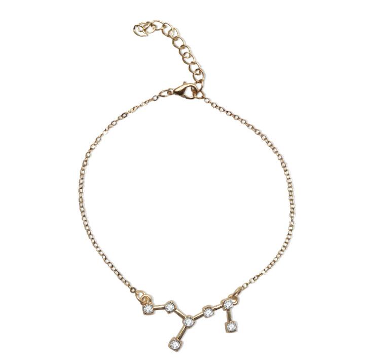 Zodiac Bracelet with Stylish Zircon Pendant