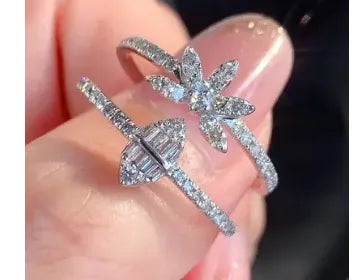 Three-layer Zircon Ring