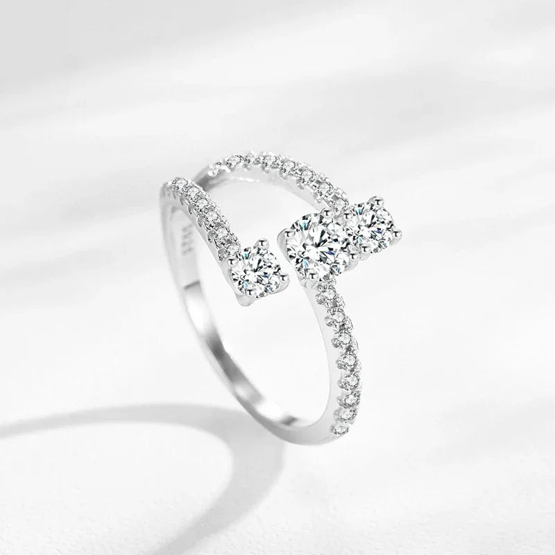 Women's Silver Geometric Ring