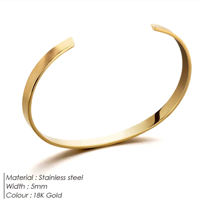Glossy Open Steel Bracelet