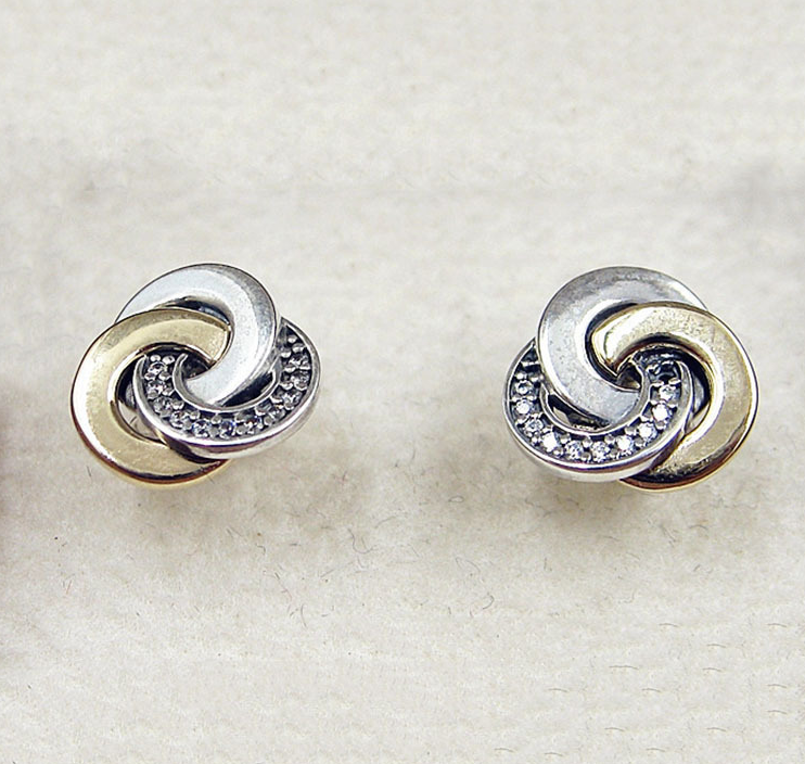 Woven Love Zircon Earrings