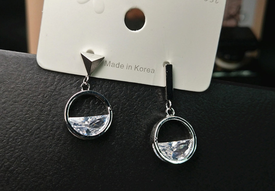 Geometric Zircon Earrings