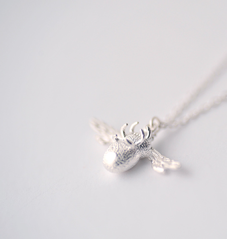 Bee Necklace with Simple Silver Pendant