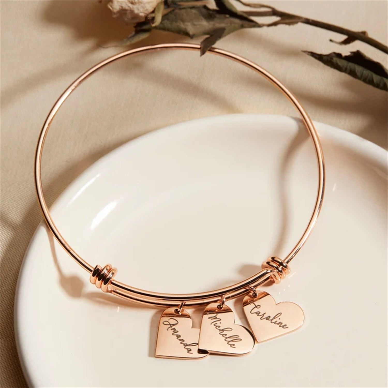 Titanium Steel Bracelet with Stainless Steel Name Tag