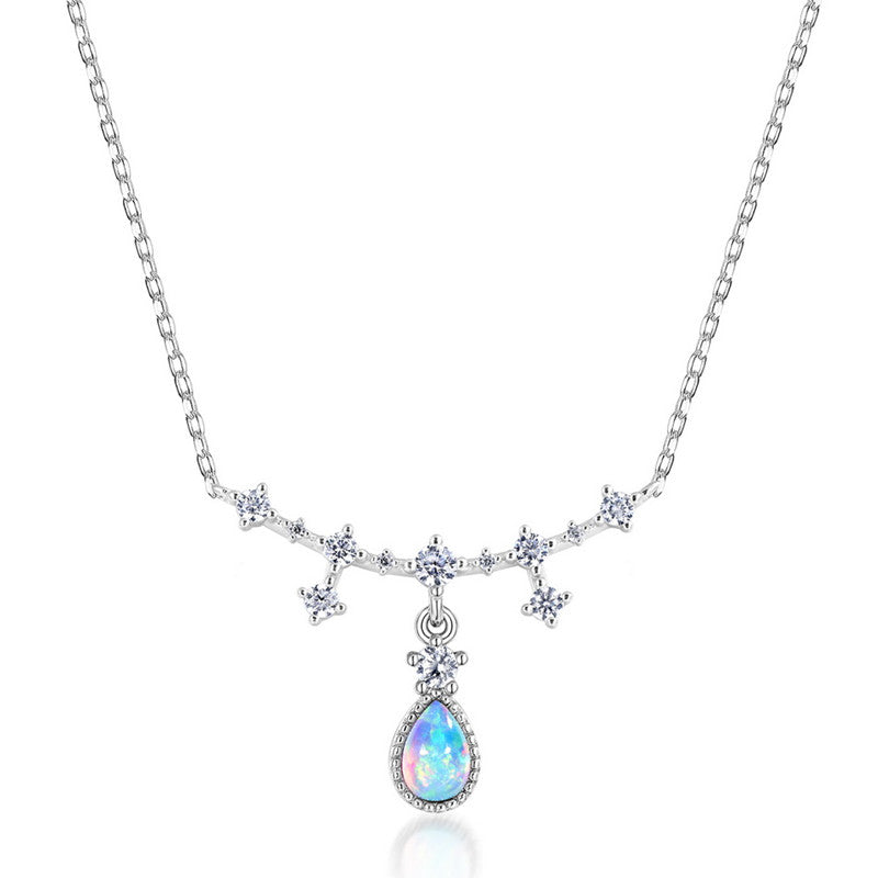 Elven Tears Moonstone Necklace with Silver Pendant