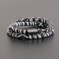 Men's Stainless Steel Bracelet with Carrying Strap