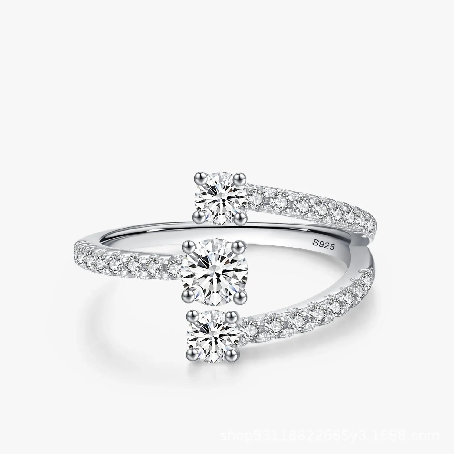 Women's Silver Geometric Ring