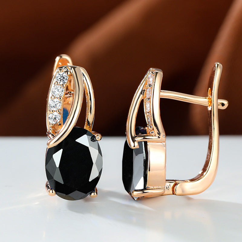 Vintage Oval Cut Zircon Earrings for Bridesmaids