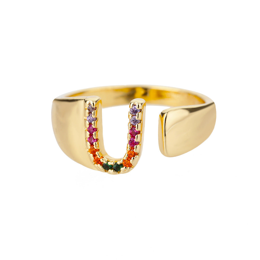 Colorful Zircon Women's Adjustable Vintage Ring Set
