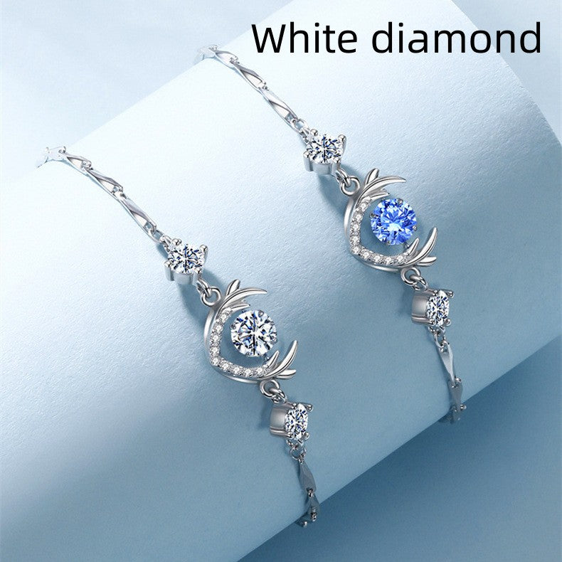 S925 Silver Deer Antler Bracelet