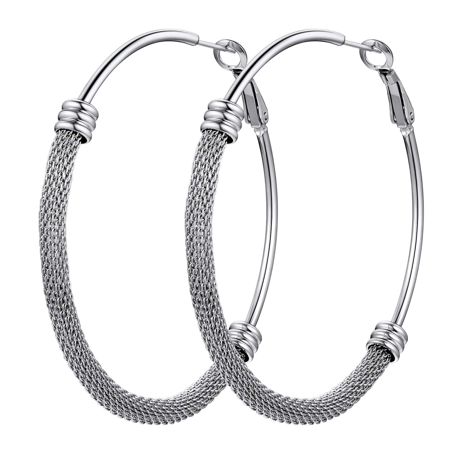 Hypoallergenic Earrings For Women Fashion 60mm Earring Hoops Earing Stainless Steel Womens Earrings