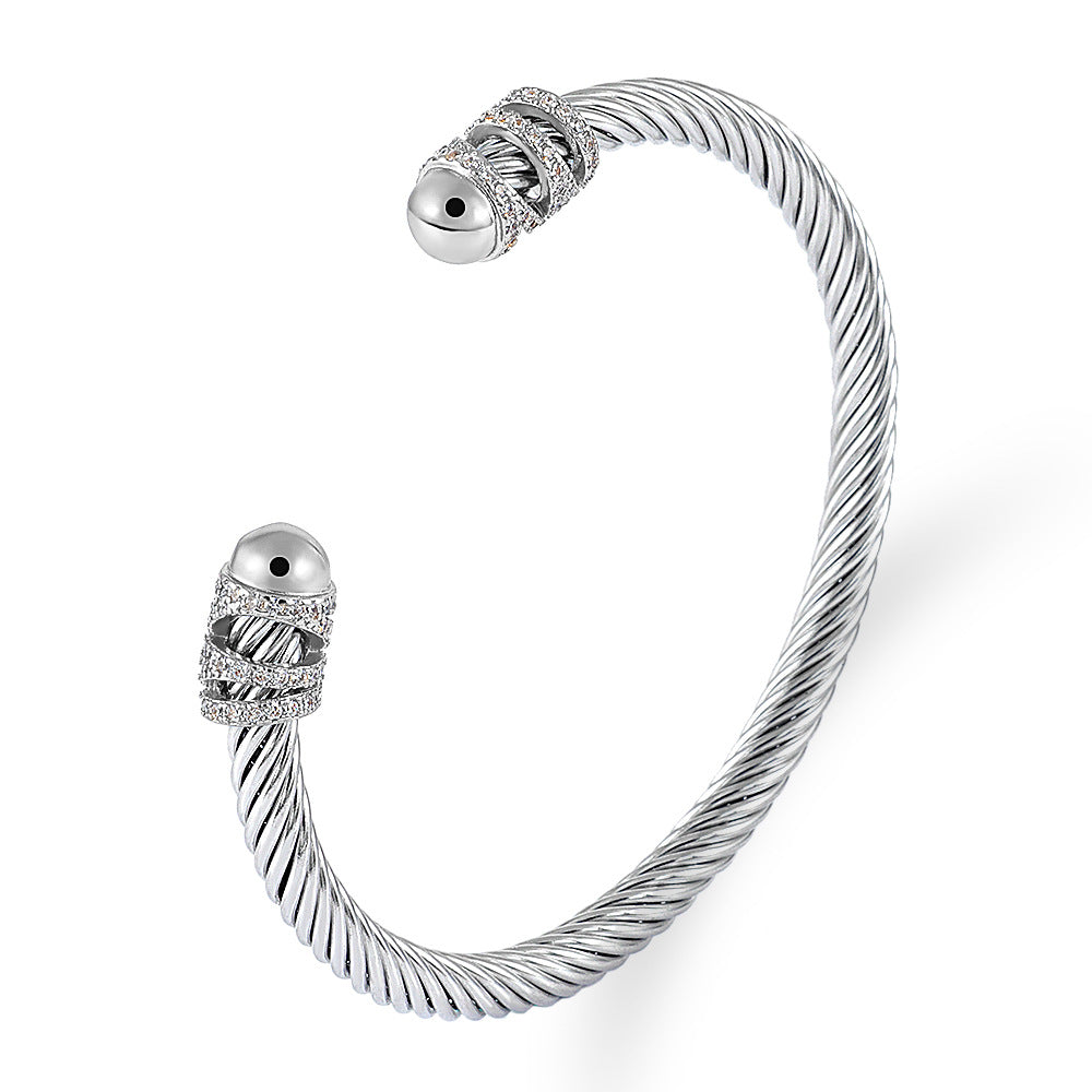 Titanium Steel Braided Cable Bracelet