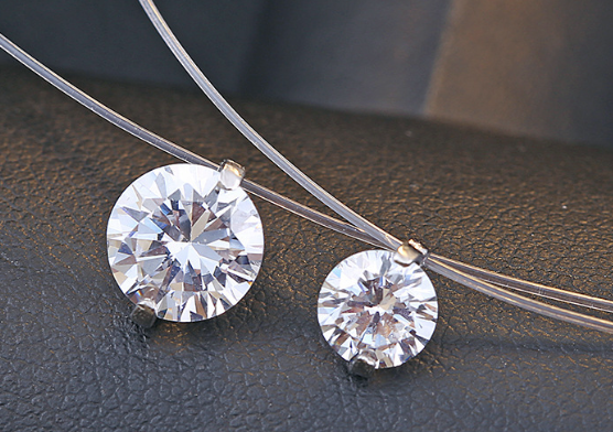 Korean Style Zircon Pendant Necklace for Women