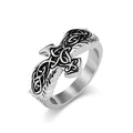 Nordic Wind Celtic Eternal Knot Eagle Titanium Ring