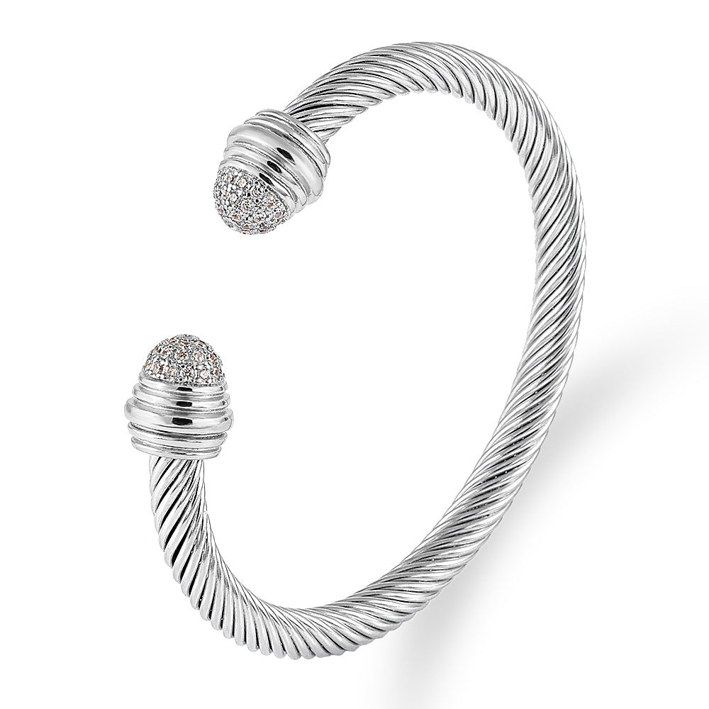 Titanium Steel Braided Cable Bracelet