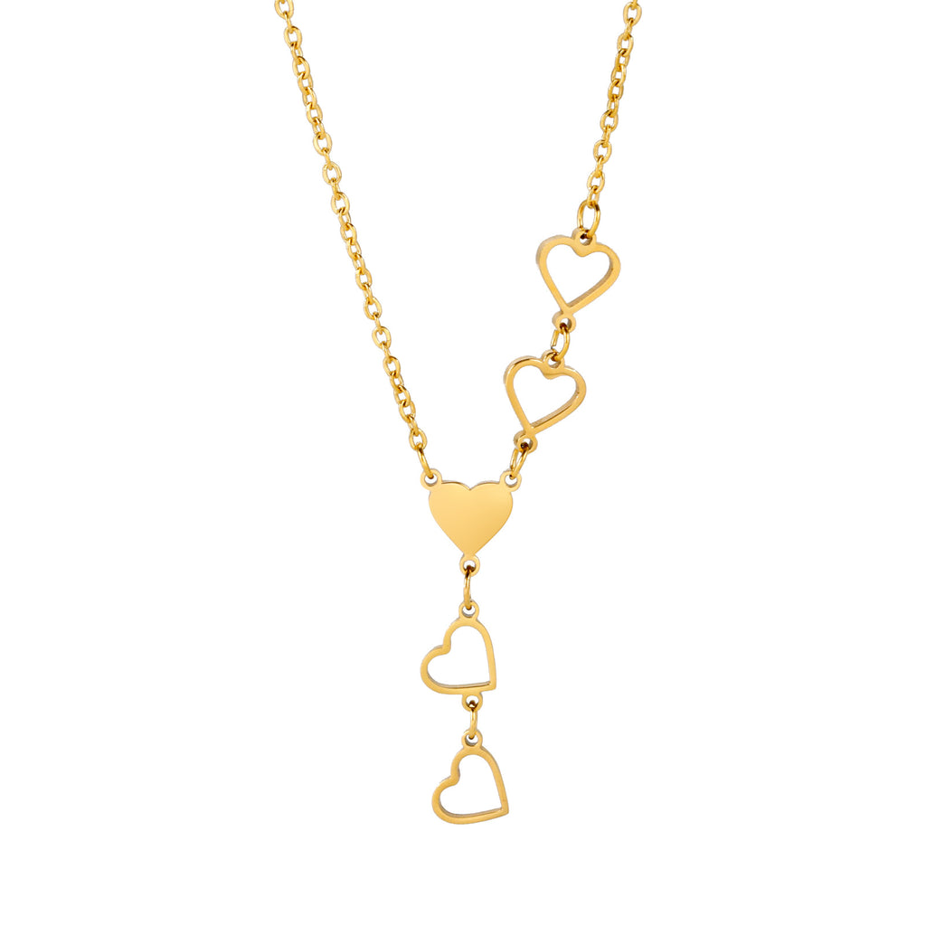 Delicate Titanium Steel Heart Pendant Necklace
