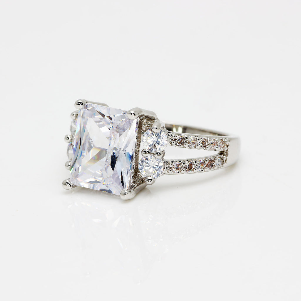 Platinum-Plated Trendy Ring