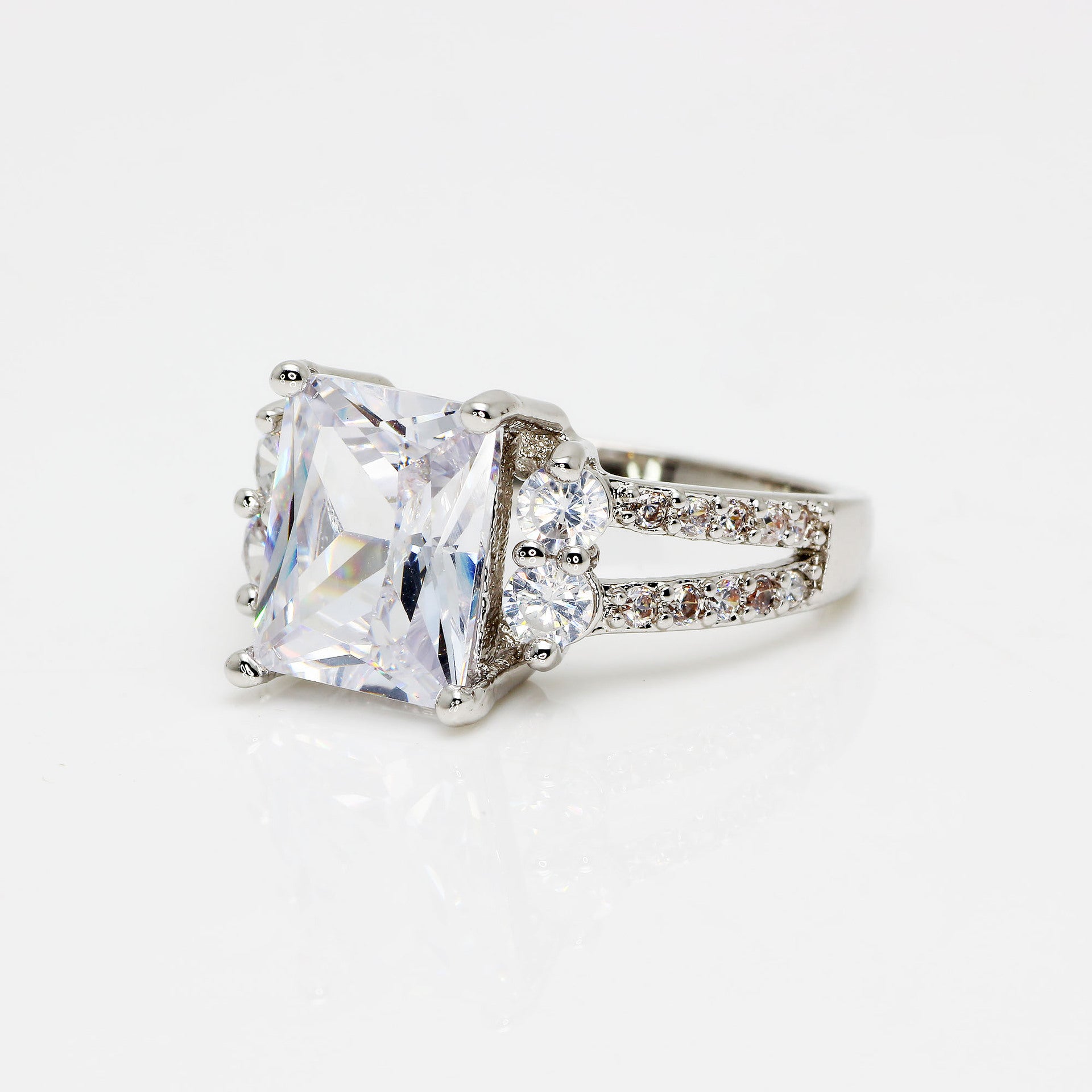 Platinum-Plated Trendy Ring