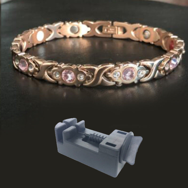 Crystal Gem Women's Titanium Steel Bracelet with Diamonds