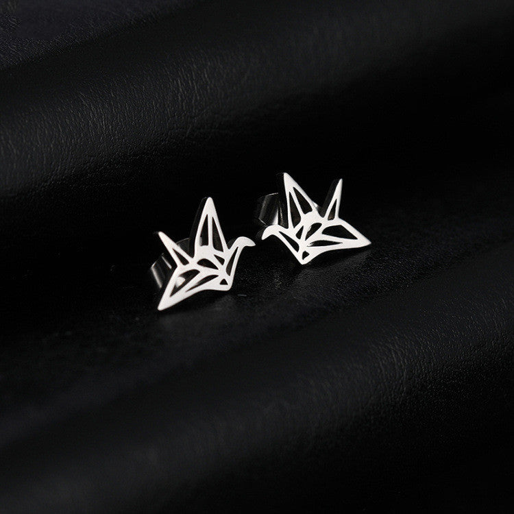Titanium Steel Pigeon Earrings - Bird Animal Jewelry