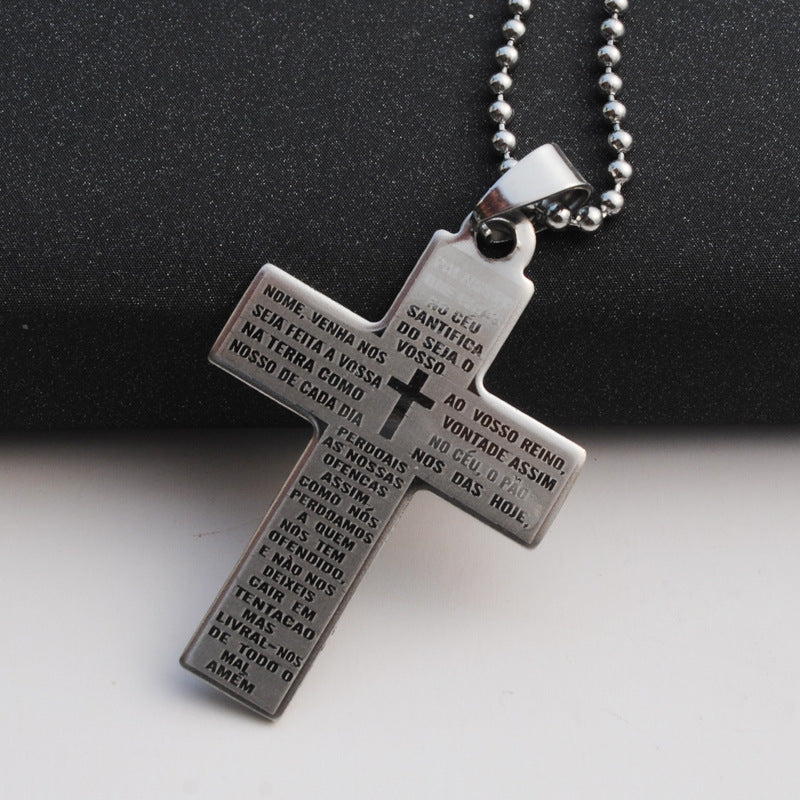 Titanium Steel Pendant Necklace for Men and Women