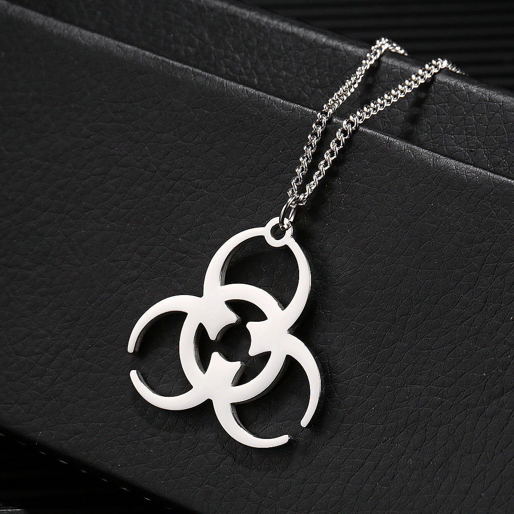 Biohazard Logo Necklace with Titanium Steel Pendant