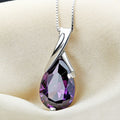 Elegant Amethyst Necklace with S925 Silver Pendant