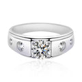 Moissanite Rhinestone Women's Sterling Silver Fashion Ring
