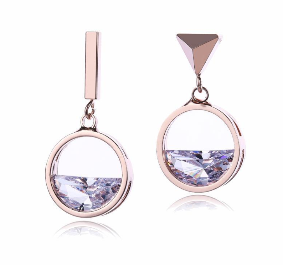 Geometric Zircon Earrings