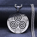 Men's Stainless Steel Pendant Box Chain Necklace