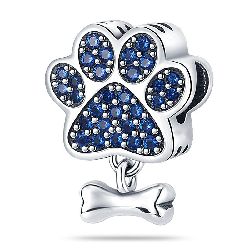 DIY Bead Bracelet Necklace Pet Paw Bone Charms