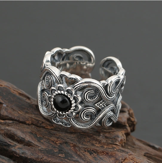 Vintage Silver Flower Ring