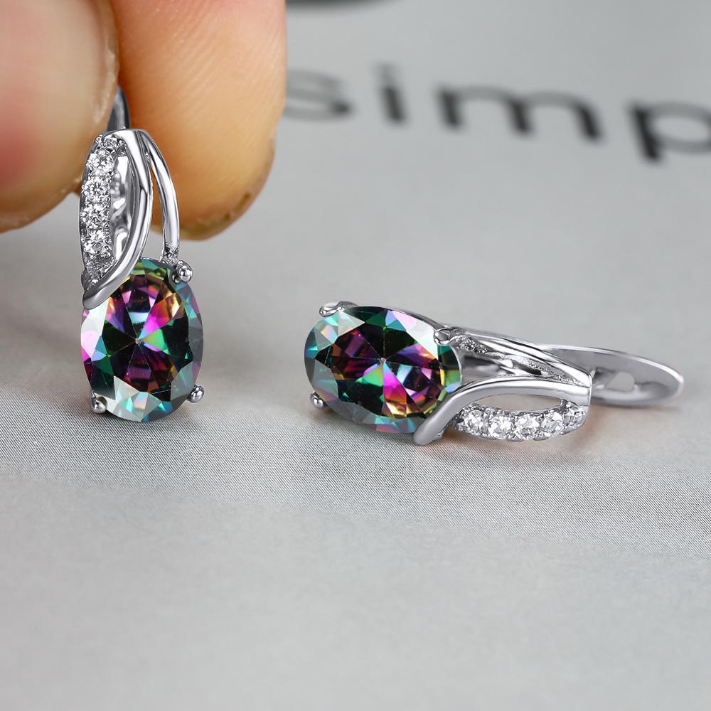 Vintage Oval Cut Zircon Earrings for Bridesmaids