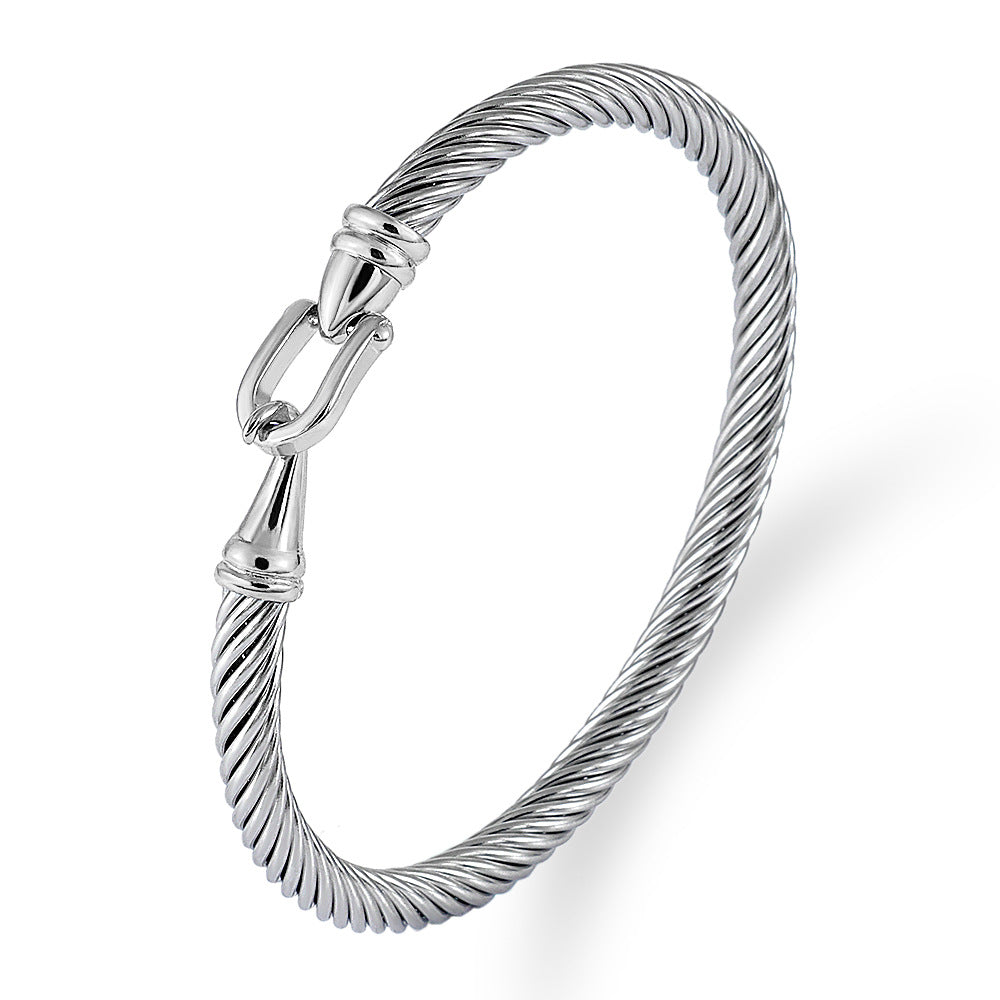 Titanium Steel Braided Cable Bracelet