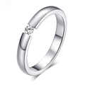Titanium Steel Zircon Ring, Couple Joint Ring
