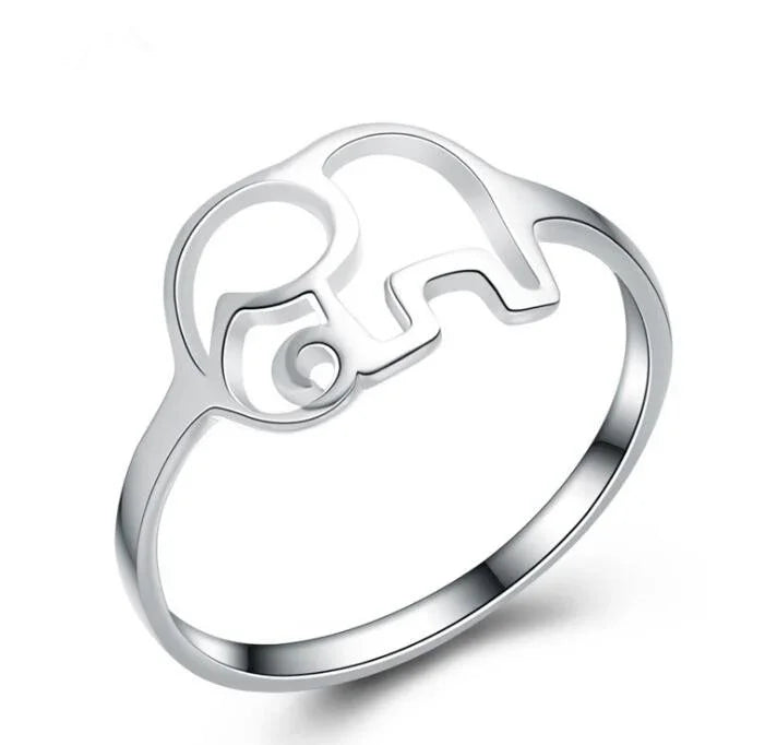 Silver Elephant Ring