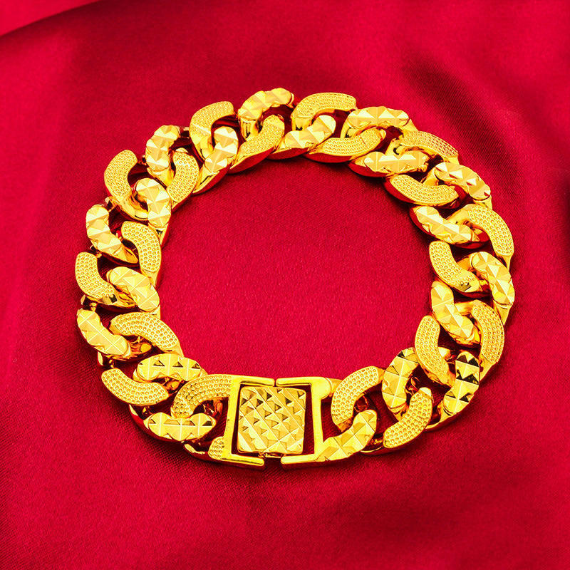 Men's Imitation Gold Plated Placer Gold Bracelet