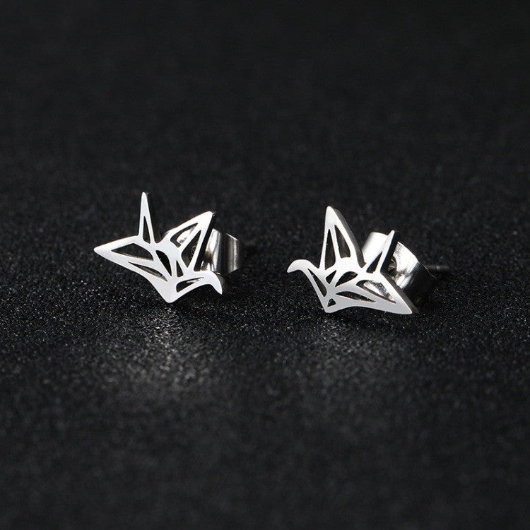 Titanium Steel Pigeon Earrings - Bird Animal Jewelry