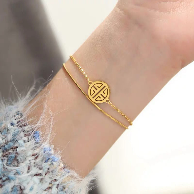 Colorless Titanium Steel Bracelet for Women