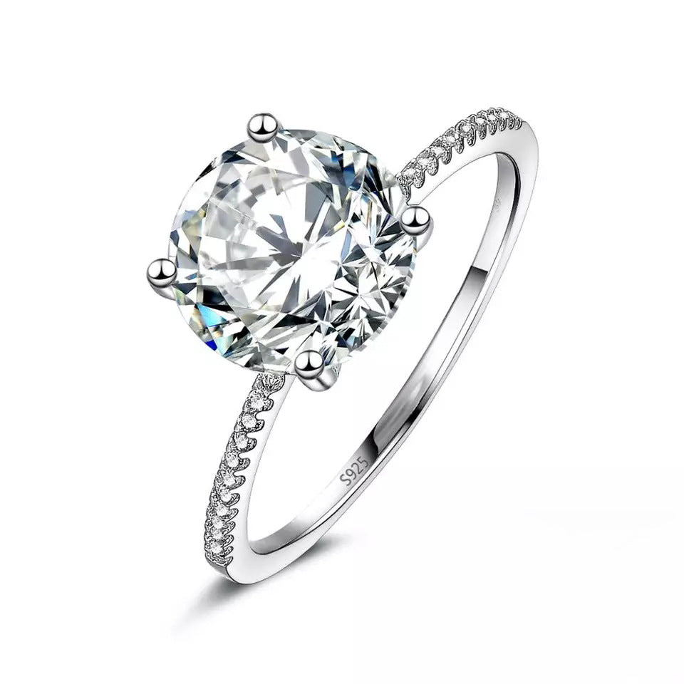 2.75 Carat Women's Platinum-Plated Zirconia Ring