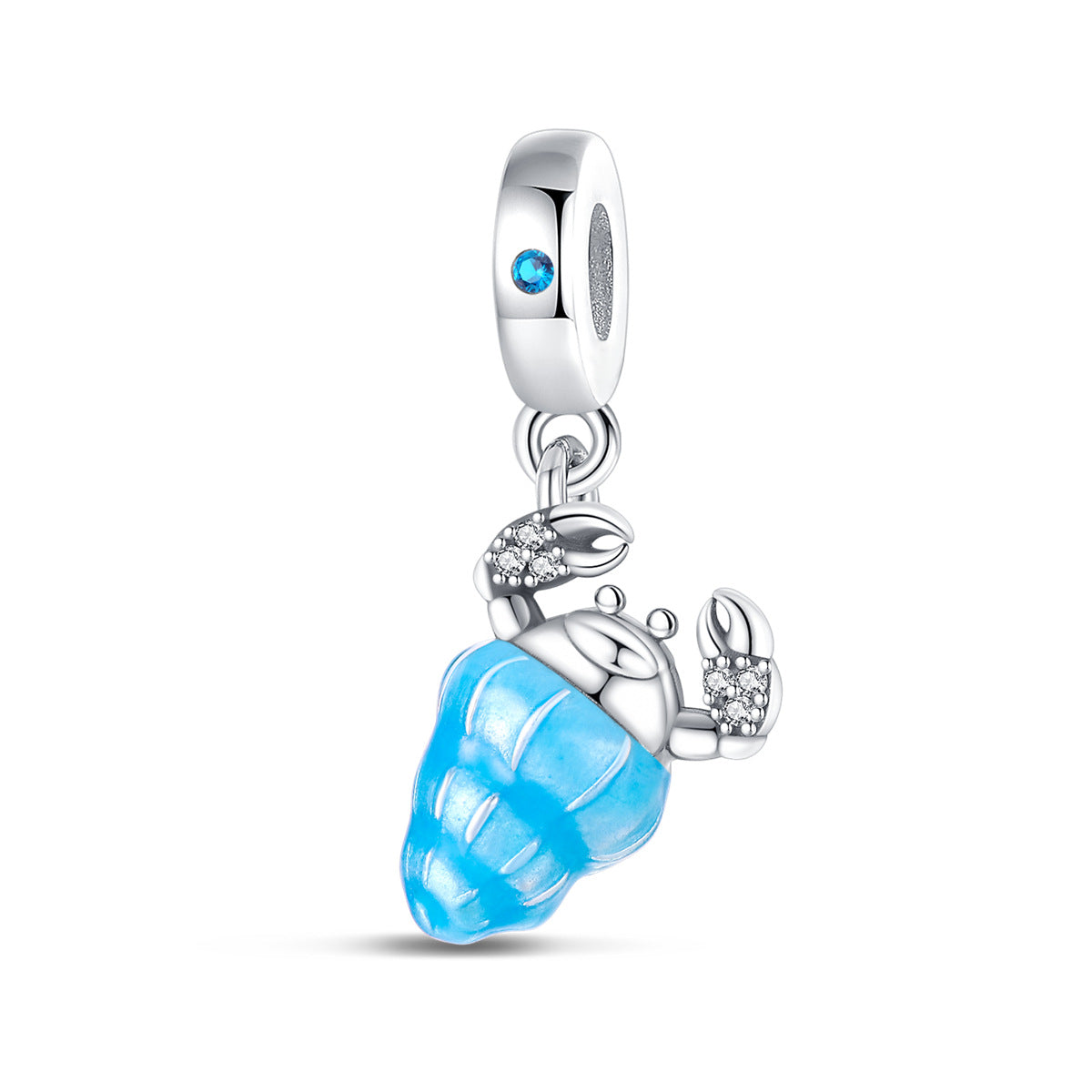 Silver-Plated DIY Ocean-Themed Shell and Crab Charms