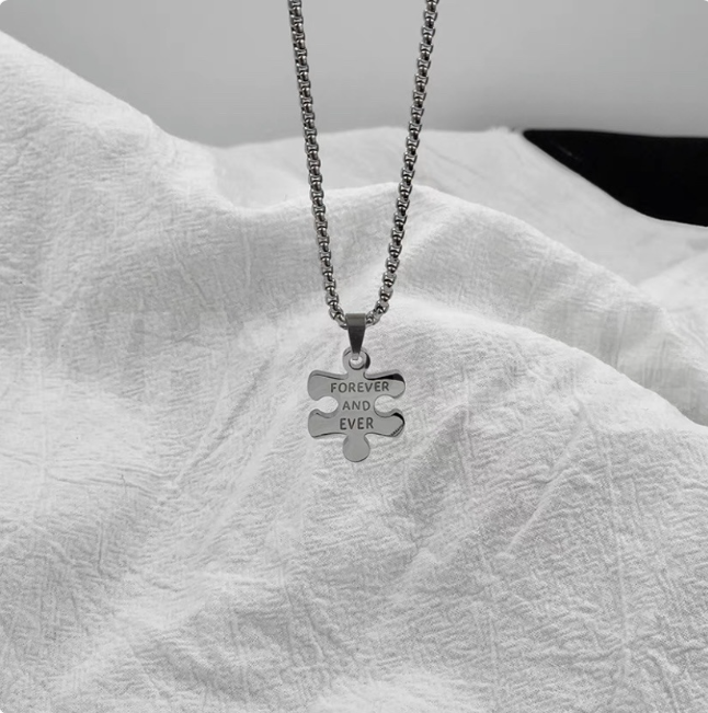 Women's Square Pendant Titanium Steel Necklace