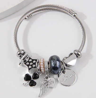 Adjustable Stainless Steel Titanium Bracelet