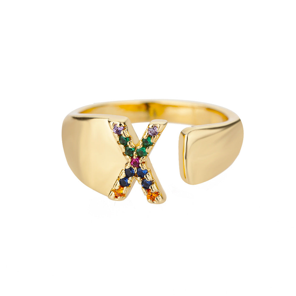Colorful Zircon Women's Adjustable Vintage Ring Set