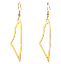 Palestine Outline Earrings with Titanium Steel Design (Pair)
